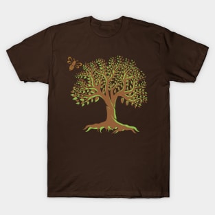 Tree of Life & Bee - Nature Lover Environmental Image T-Shirt